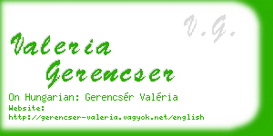 valeria gerencser business card